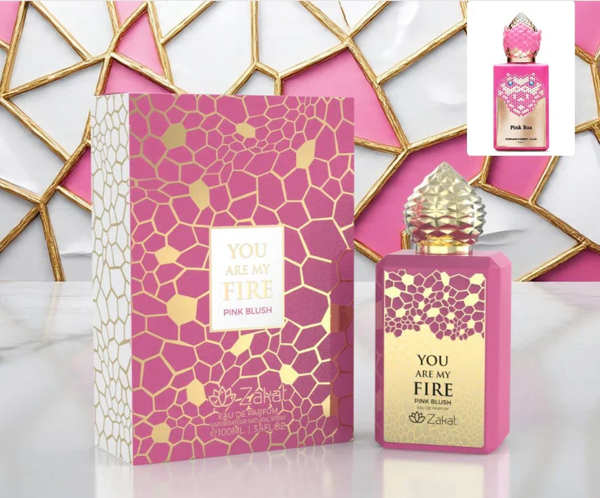 YOU ARE MY FIRE  PINK BLUSH - EDP 100ML (3.4oz) BY ZAKAT