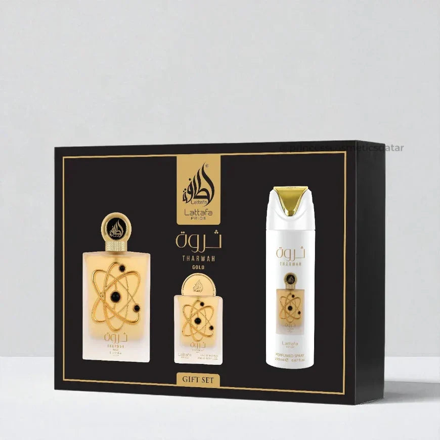 GIFT SET THARWAH GOLD WOMEN-3 PIECE EDP