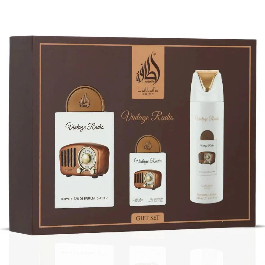 GIFT SET VINTAGE RADIO-3 PIECE