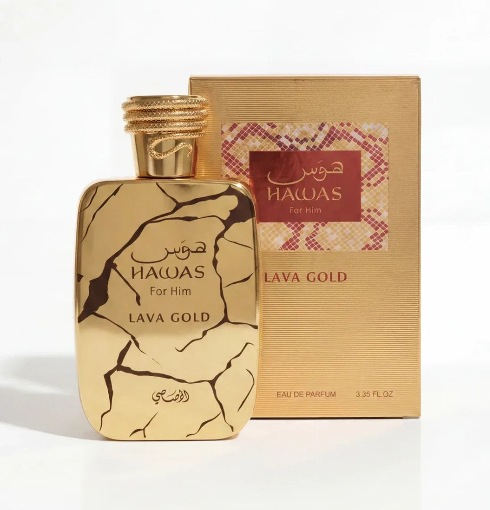 HAWAS LAVA GOLD MEN EDP - 100ML (3.4oz) By RASASI